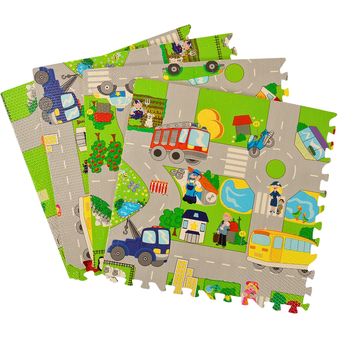 Edukativna puzzle podloga za djecu – GRAD