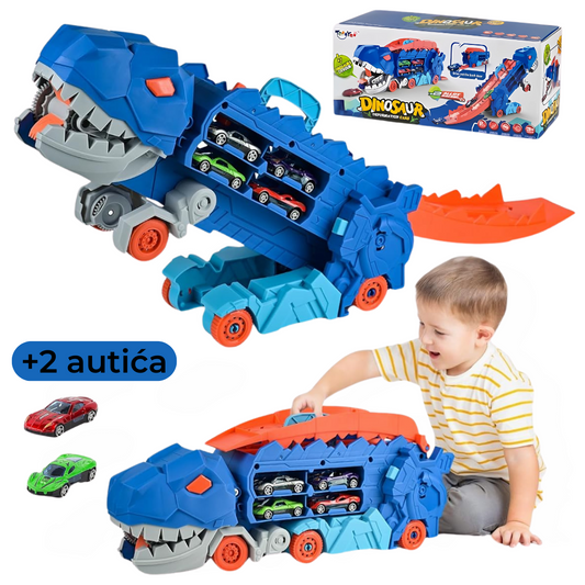 Dinosaurus kamion 2u1 trkaća staza sa 2 autića